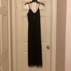 Black simple long flowy dress